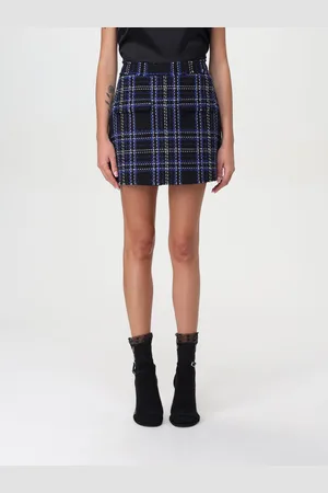 Msgm Gonna pantalone in misto lana tartan