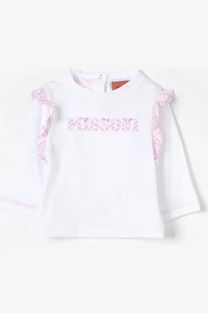 Missoni T-shirt in cotone con logo e rouches