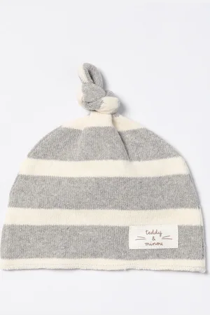 TEDDY & MINOU Cappello in cotone a righe con nodo