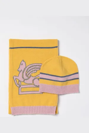 Etro Set cappello + sciarpa Pegaso in maglia di lana