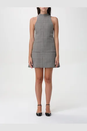 Courrèges Abito mini Courréges in misto lana pied-de-poule