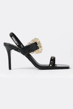 VERSACE Sandalo in pelle sintetica con borchie