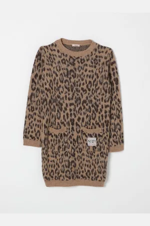Nº21 Abito in misto lana animalier