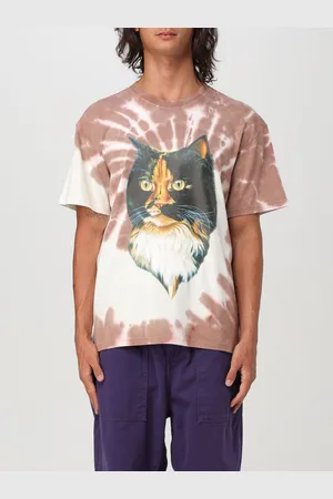 J.W.Anderson T-shirt Tie-Dye Cat in cotone con stampa