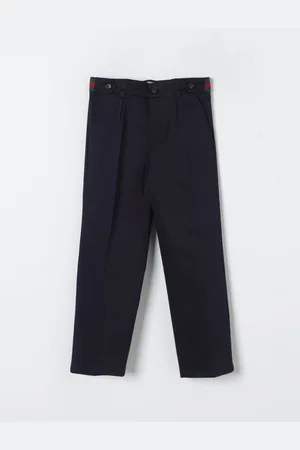 Gucci Pantalone in cotone con dettaglio Web