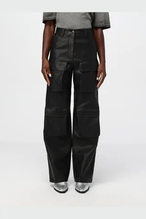 Msgm Pantalone Cargo in pelle sintetica