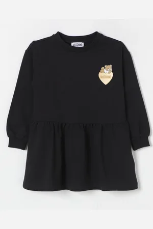 Moschino Abito di cotone con mini logo Teddy