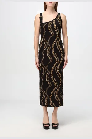 VERSACE Abito midi in jersey stretch