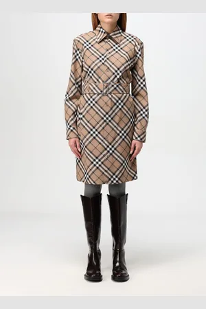 Burberry Abito chemisier in misto lana check