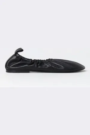 Jil Sander Ballerina in nappa arricciata
