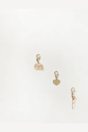 Golden Goose Set 3 charms in ottone