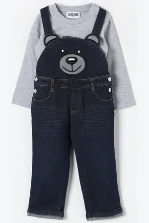 Moschino Salopette + t-shirt in denim e cotone