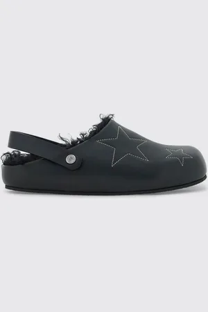 Stella McCartney Sabot in pelle sintetica con stelle ricamate