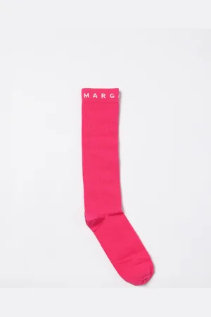 Maison Margiela Calze in cotone stretch con logo jacquard