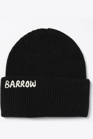 BARROW Cappello in cotone e lana a coste con logo ricamato