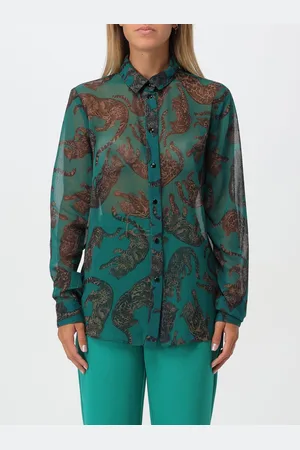 Roberto Cavalli Camicia in crêpe stampato