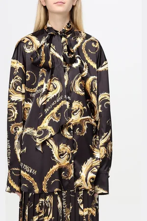 VERSACE Camicia in crêpe stampato