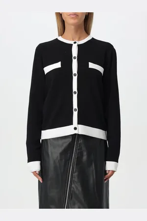 Karl Lagerfeld Cardigan a girocollo in viscosa