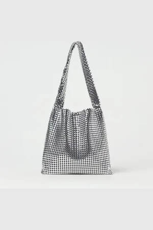Paco rabanne Borsa Pixel in maglia metallica
