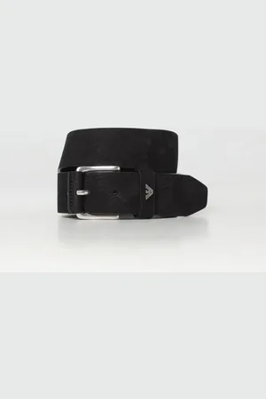 Emporio Armani Cintura in nabuk martellato