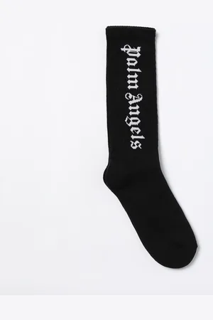 Palm Angels Calze in cotone stretch con logo jacquard