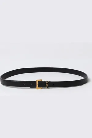 Saint Laurent Cintura Cassandre in pelle a grana