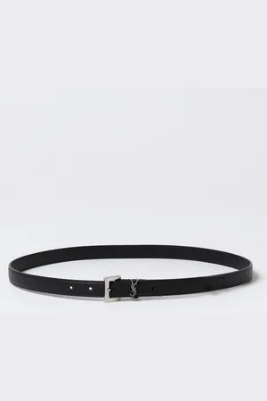 Saint Laurent Cintura Cassandre in pelle a grana