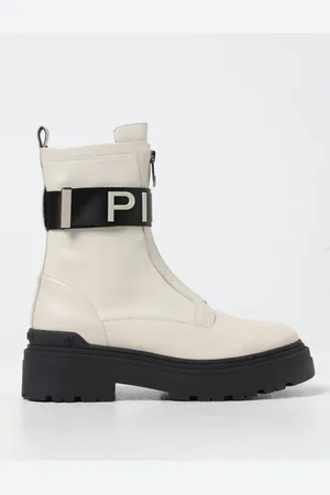 Pinko Stivaletto in pelle con nastro stretch logato
