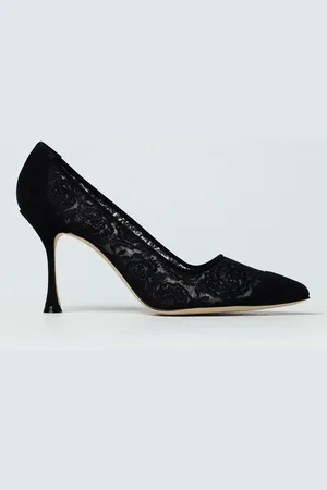 Manolo Blahnik Décolleté Sololaria in nylon a rete e pizzo