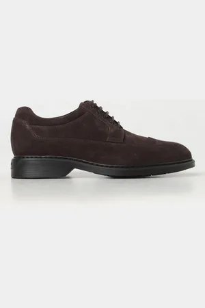Hogan Derby H576 in camoscio con motivo brogue