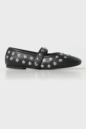 Stella McCartney Ballerina in pelle sintetica con borchie all over