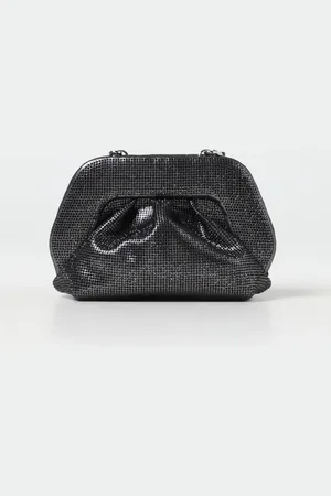 THEMOIRÈ Clutch Gea in pelle vegana con strass all over