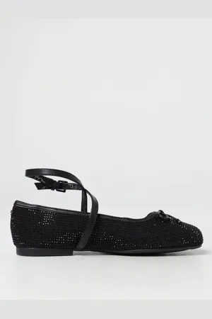 Michael Kors Ballerina in raso con strass e pelle