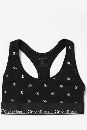 Calvin Klein Brassiere in cotone stretch con logo all over