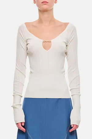 Jacquemus Maglia a v in misto viscosa