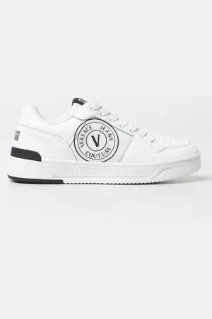 VERSACE Sneakers V-Emblem in pelle e mesh