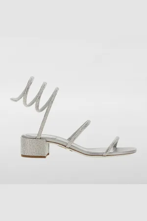 RENE CAOVILLA Sandalo Cleo in pelle con strass all over