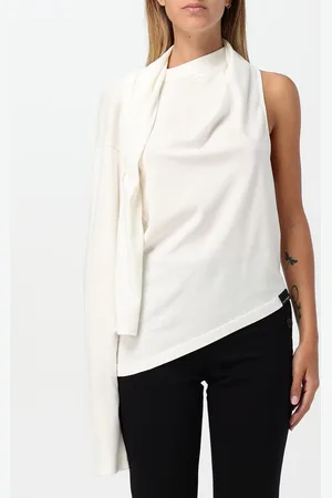 Courrèges T-shirt in cotone con spalla scoperta