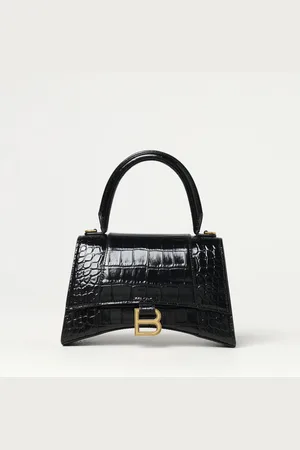 Balenciaga Borsa Hourglass in pelle spazzolata stampa cocco