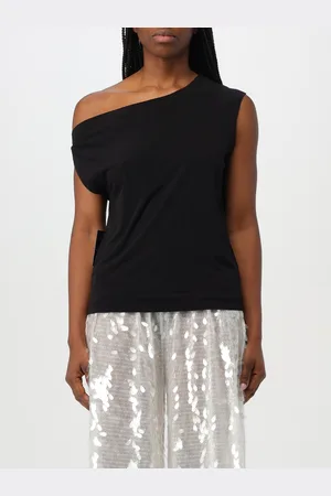 Norma Kamali Top asimmetrico in jersey