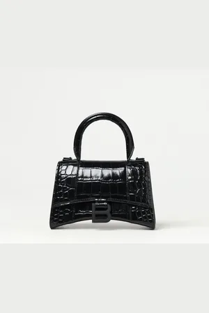 Balenciaga Borsa Hourglass XS in pelle spazzolata stampa cocco