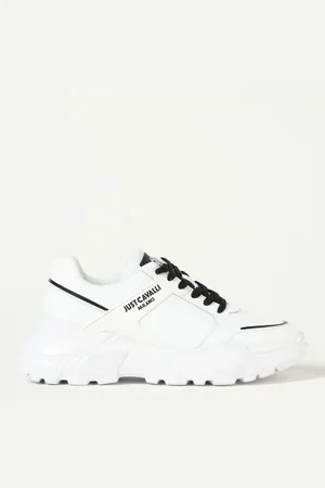Roberto Cavalli Sneakers in pelle sintetica e nylon
