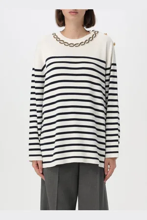 VALENTINO Pullover in cotone a righe