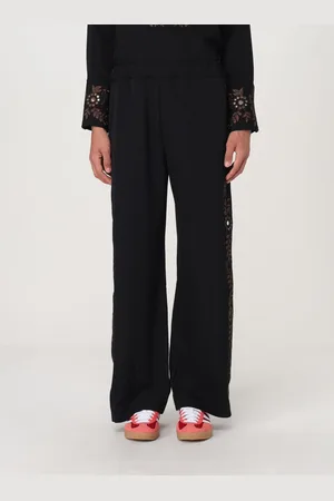 WALES BONNER Pantalone in lana con ricami