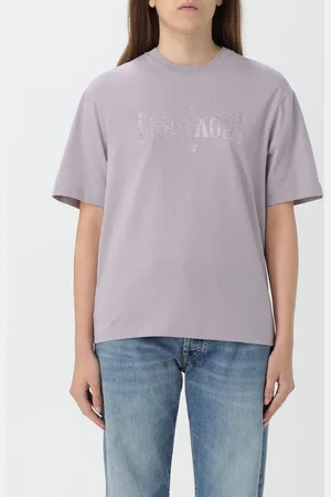 Chiara Ferragni T-shirt in cotone con logo di strass