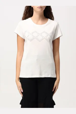 Liu Jo T-shirt in cotone con logo di strass
