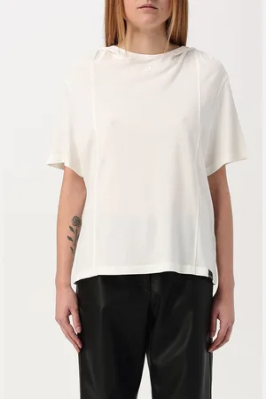 Courrèges T-shirt in cotone con cappuccio