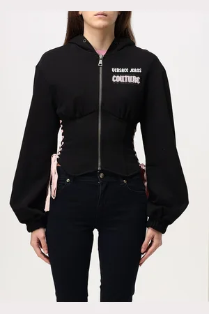 VERSACE Felpa in cotone con stringhe