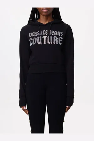 VERSACE Felpa in cotone con logo