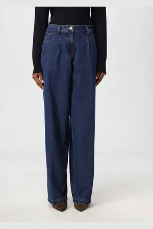 FORTE FORTE Jeans in denim di cotone con pinces